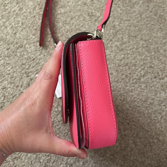 NWT Kate Spade Hot Pink Kristi Refined Grain Leather Crossbody Bag - Picture 7 of 10